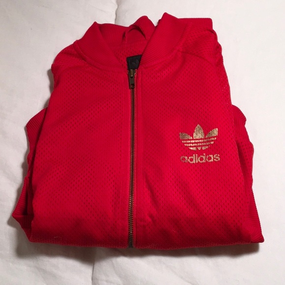 red gold and green adidas jacket